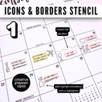 Icons and Borders Stencils image 5