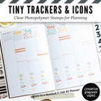Tiny Trackers & Icons | Clear Photopolymer Stamps for Planning | 4" x 8" image 9