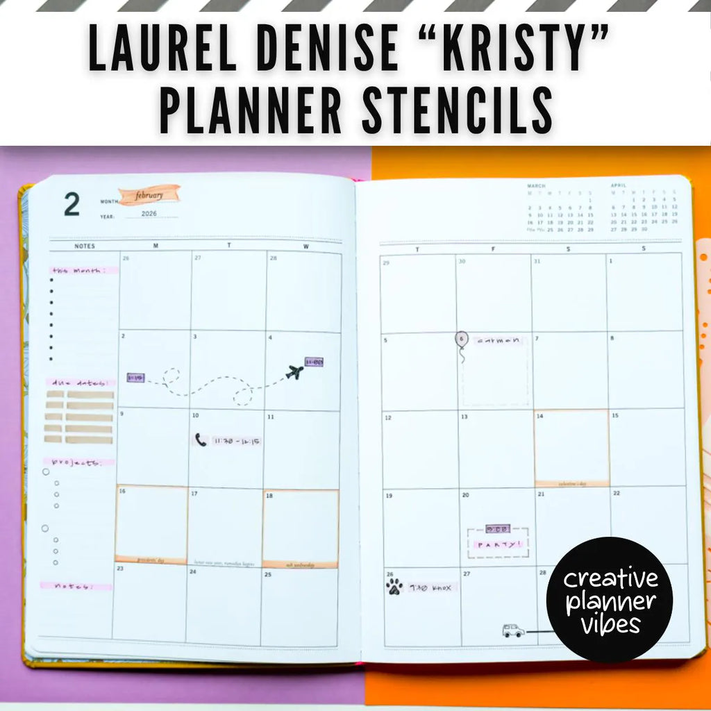 Laurel Denise "Kristy" Planner Stencils image 5