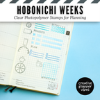 Hobonichi Weeks Everyday Essentials Clear Stamp Set | Clear Photopolymer Stamps for Planning | 4" x 8" image 9