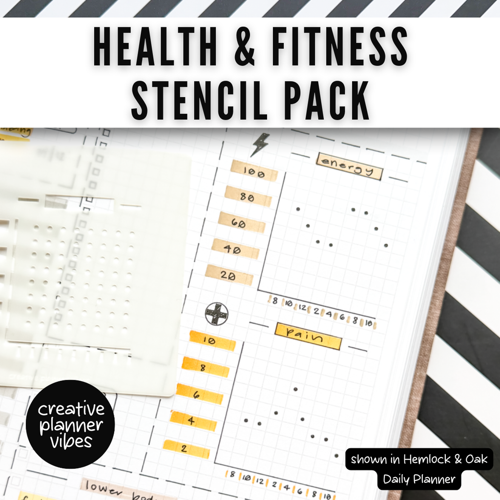 Health & Fitness Tracking Stencils 6-Pack image 4