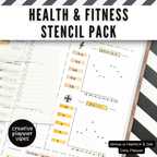 Health & Fitness Tracking Stencils 6-Pack image 4