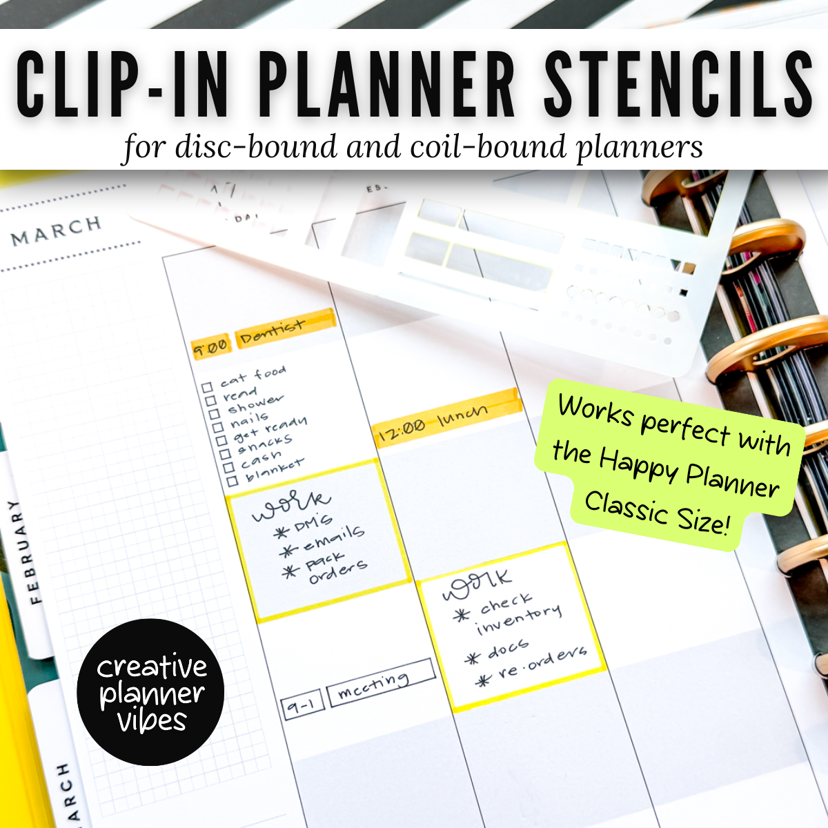 Clip-in Planner Stencils image 5