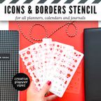 Icons and Borders Stencils image 0