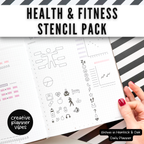 Health & Fitness Tracking Stencils 6-Pack image 10