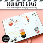 Bold Dates & Days Clear Photopolymer Stamps for Planning | 4" x 8" image 10