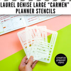 Laurel Denise Large "Carmen" Planner Stencils - All 3 (Save 20%) image