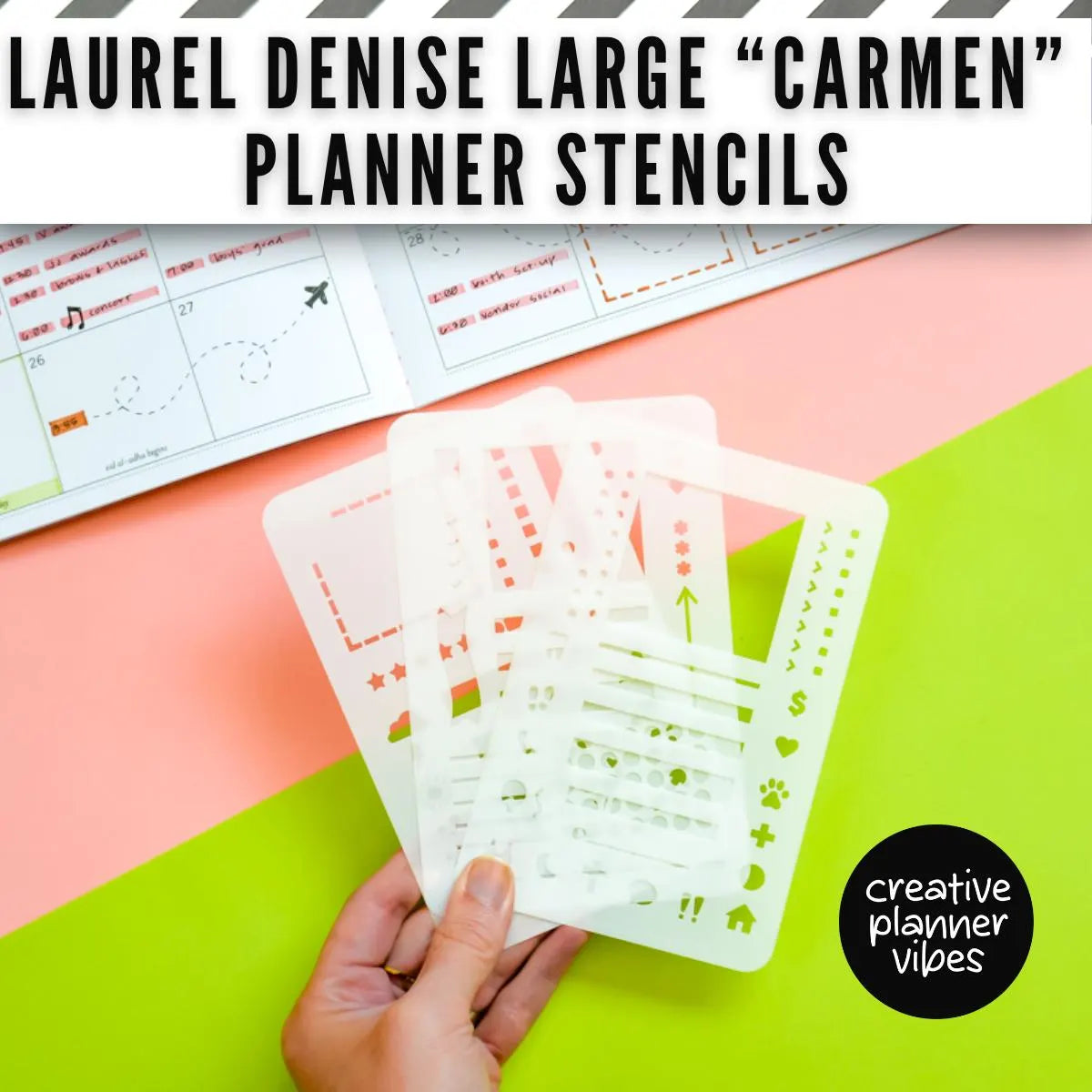 Laurel Denise Large "Carmen" Planner Stencils - All 3 (Save 20%) image
