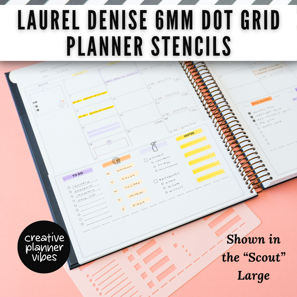 Laurel Denise 6mm Dot Grid Planner Stencils image 13