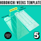 Hobonichi Weeks Full Page Templates - Stencil 5 design