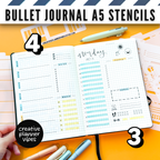 Bullet Journal Stencils and Full Page Templates image 7