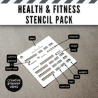Health & Fitness Tracking Stencils 6-Pack image 18