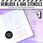 Hemlock & Oak A5 Minimalist Planner Stencils and Full Page Templates image 6