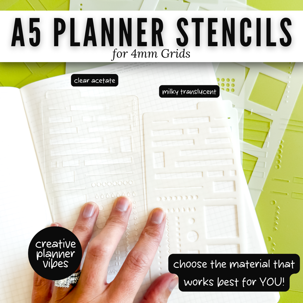 A5 | 4mm Grid Full Page Templates & Stencil image 6