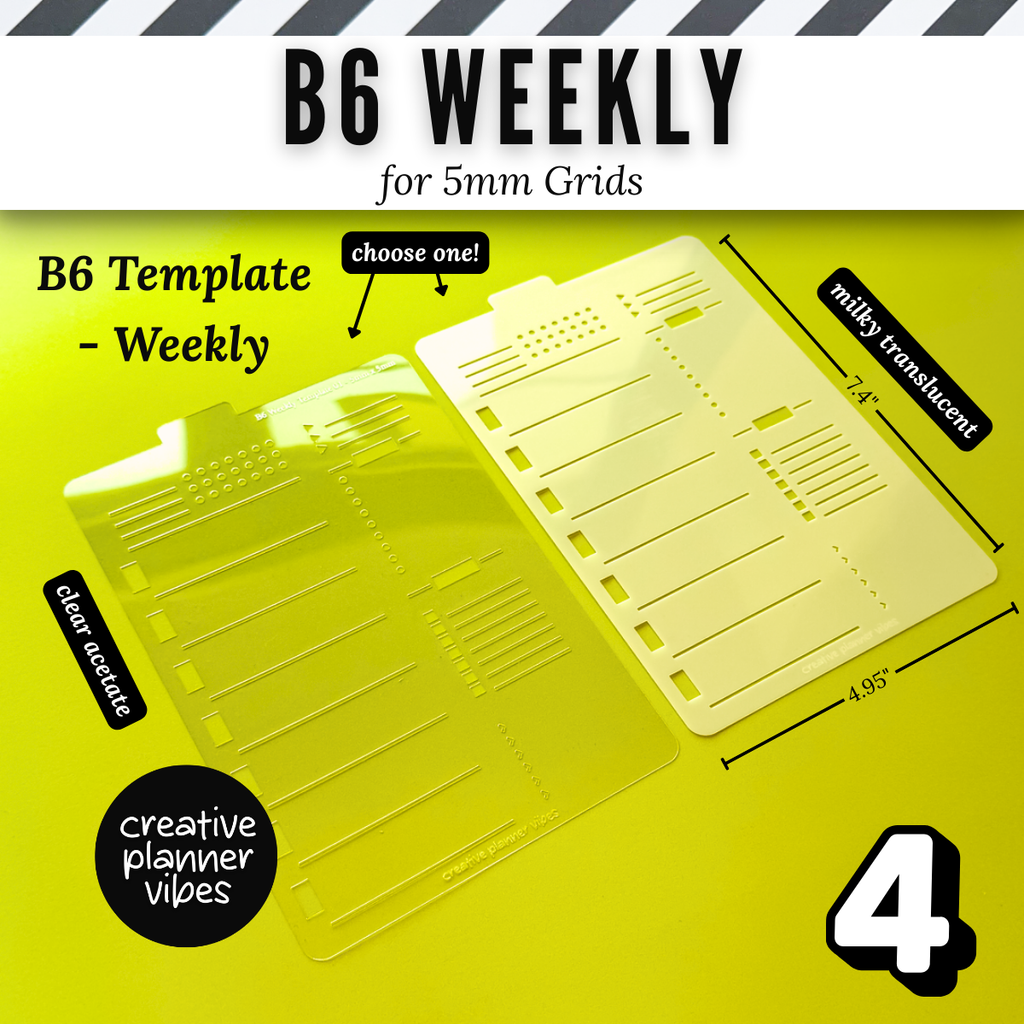 B6 | 5mm Grid Full Page Templates & Stencil image 6