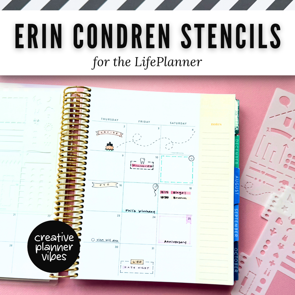 Erin Condren "LifePlanner" Stencils &amp; Spiral Inserts image 8