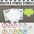Health & Fitness Tracking Stencils 6-Pack image 19