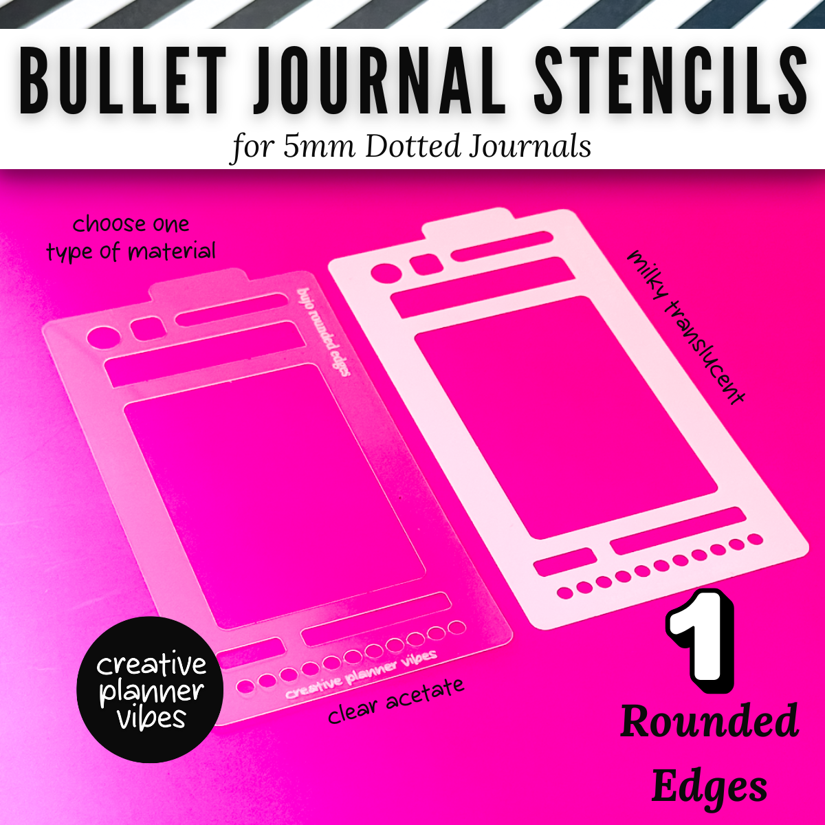 Bullet Journal 5mm Medium Stencils image 8