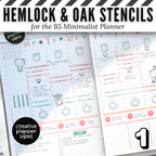 Hemlock & Oak B5 Minimalist Planner Stencils image 7