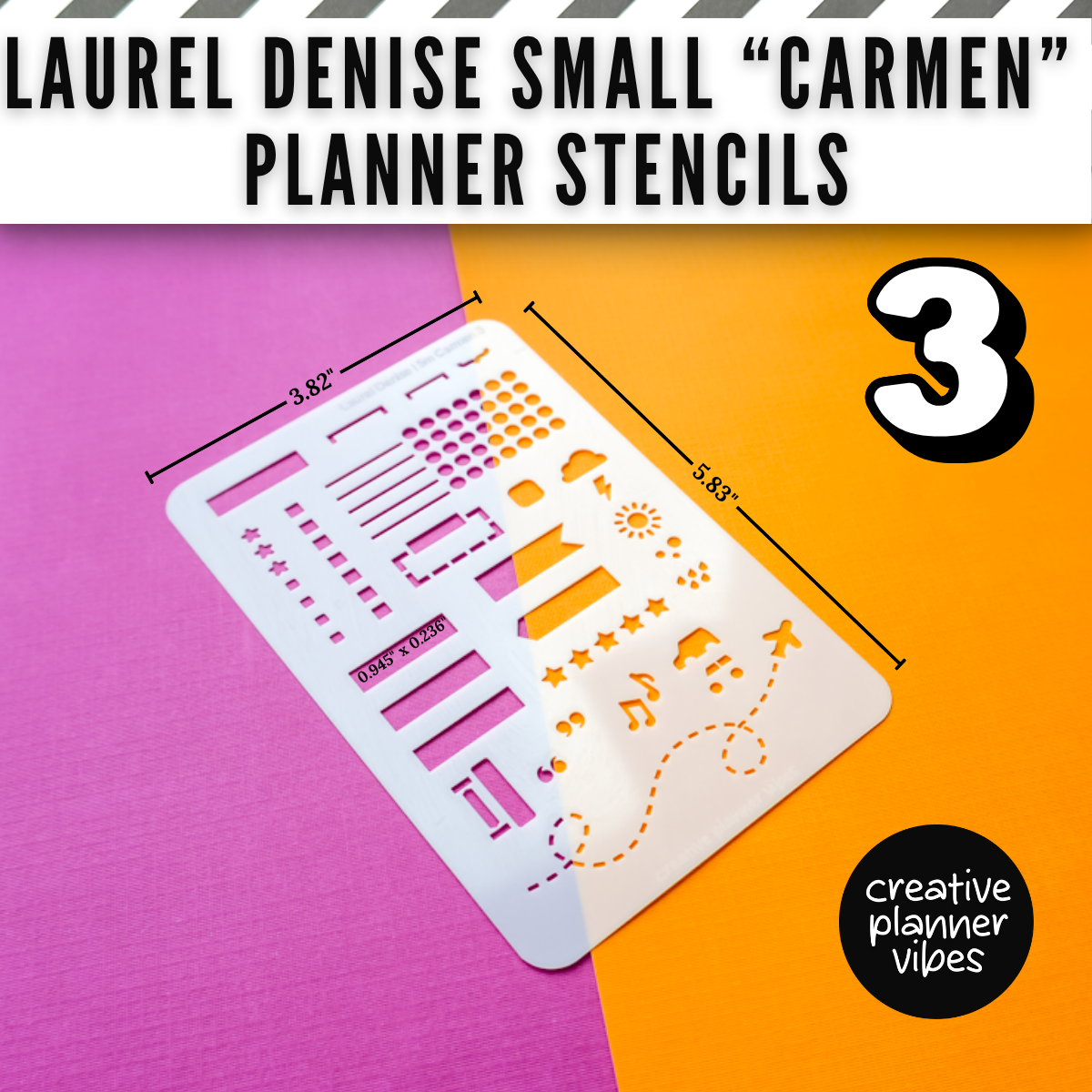 Laurel Denise "Carmen" Small Planner Stencils image 12