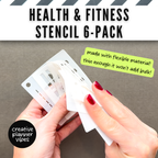 Health & Fitness Tracking Stencils 6-Pack image 1