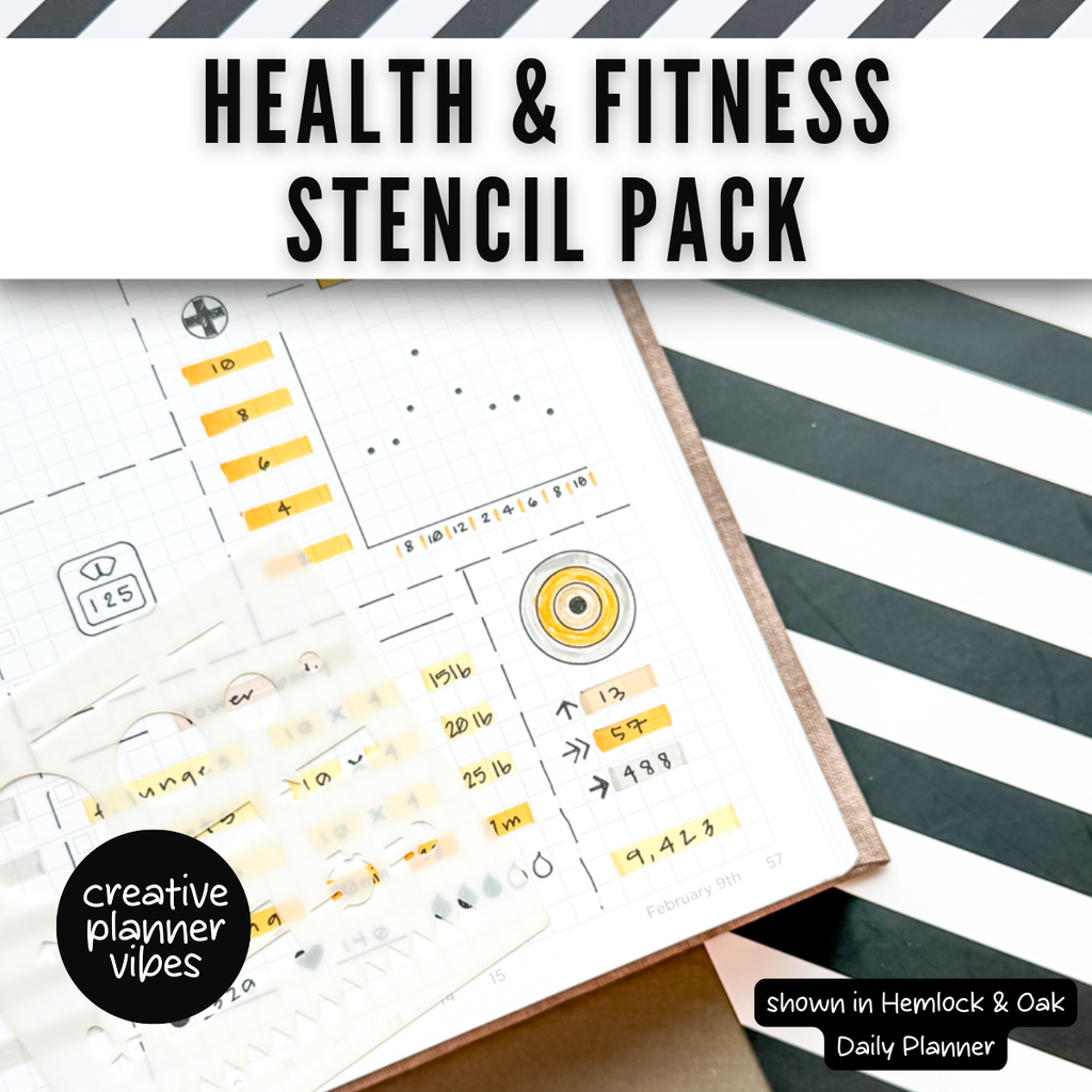Health & Fitness Tracking Stencils 6-Pack image 7