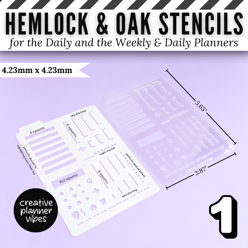 Hemlock & Oak Daily and Weekly & Daily Planner Stencils image 8
