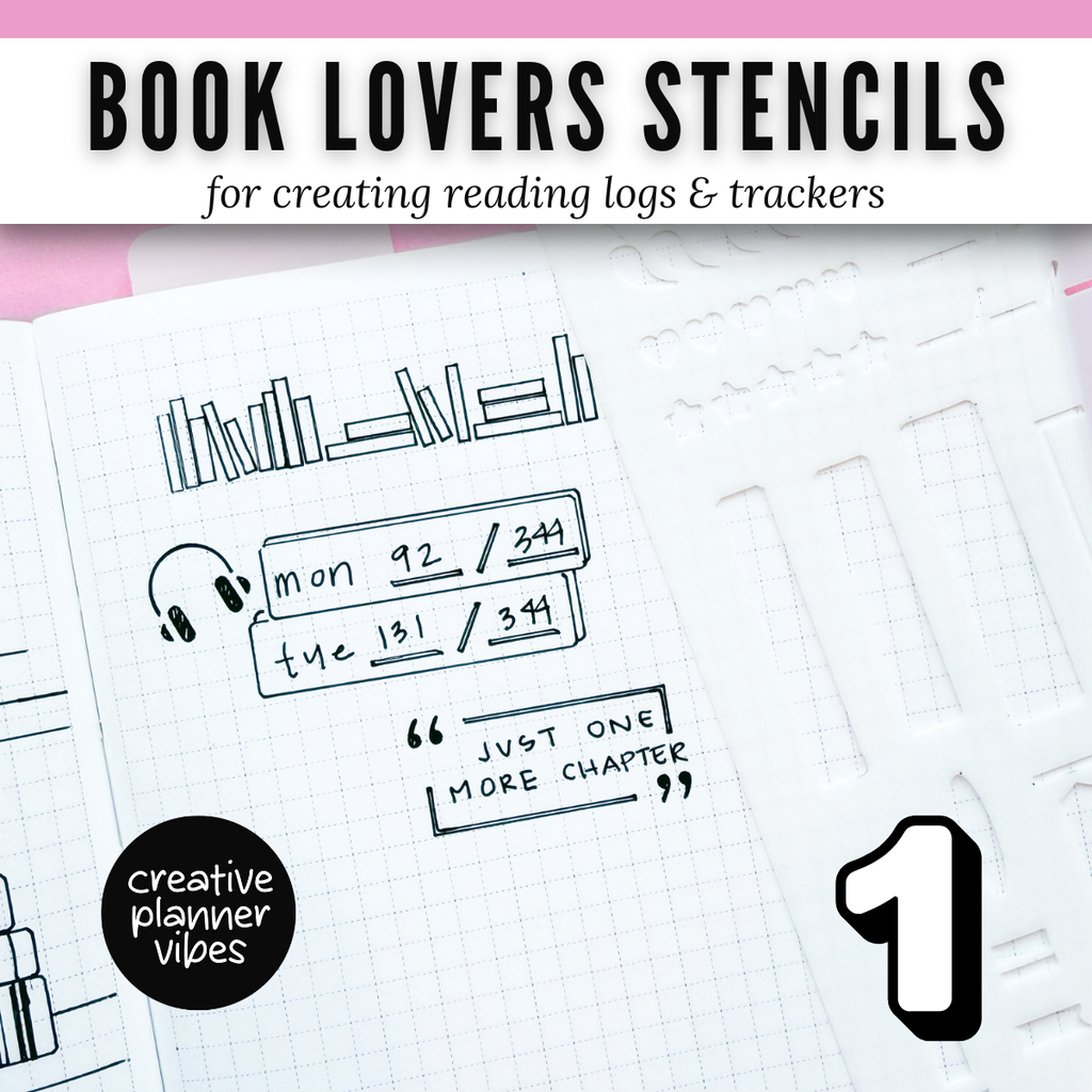 Book Lover's Reading Log Stencil image 4