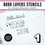 Book Lover's Reading Log Stencil image 4