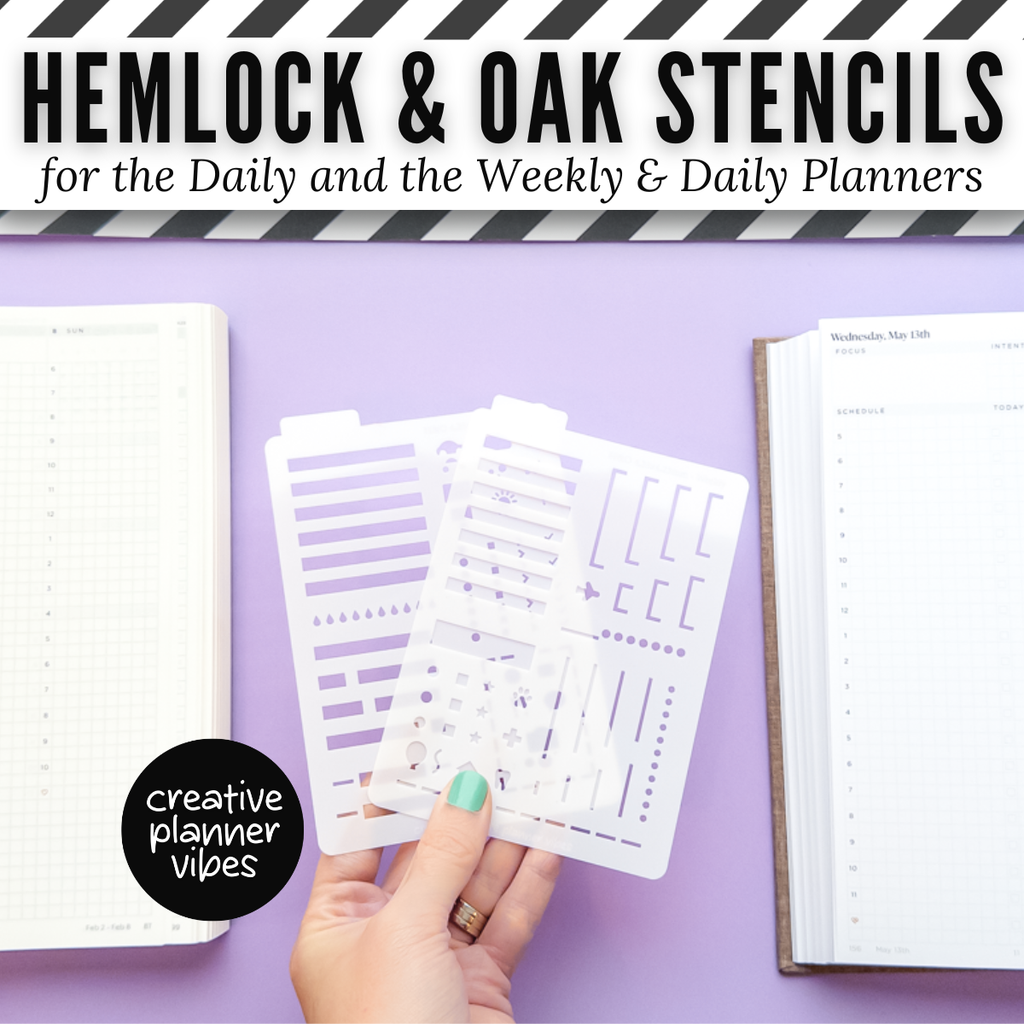 Hemlock & Oak Daily and Weekly & Daily Planner Stencils image 0