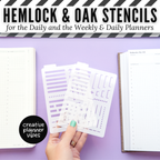 Hemlock & Oak Daily and Weekly & Daily Planner Stencils image 0