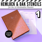 Hemlock & Oak A5 Minimalist Planner Stencils and Full Page Templates image 13