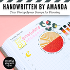 Handwritten by Amanda | Clear Photopolymer Stamps for Planning | 4" x 8" image 10