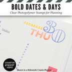 Bold Dates & Days Clear Photopolymer Stamps for Planning | 4" x 8" image 6