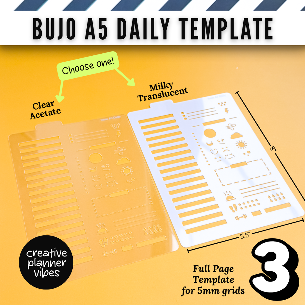 Bullet Journal Stencils and Full Page Templates image 11