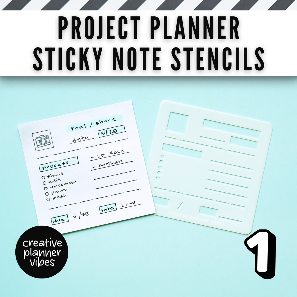 Project Planner Stencils 3"x3" | Pack of 4 | Kanban & Project Management image 7