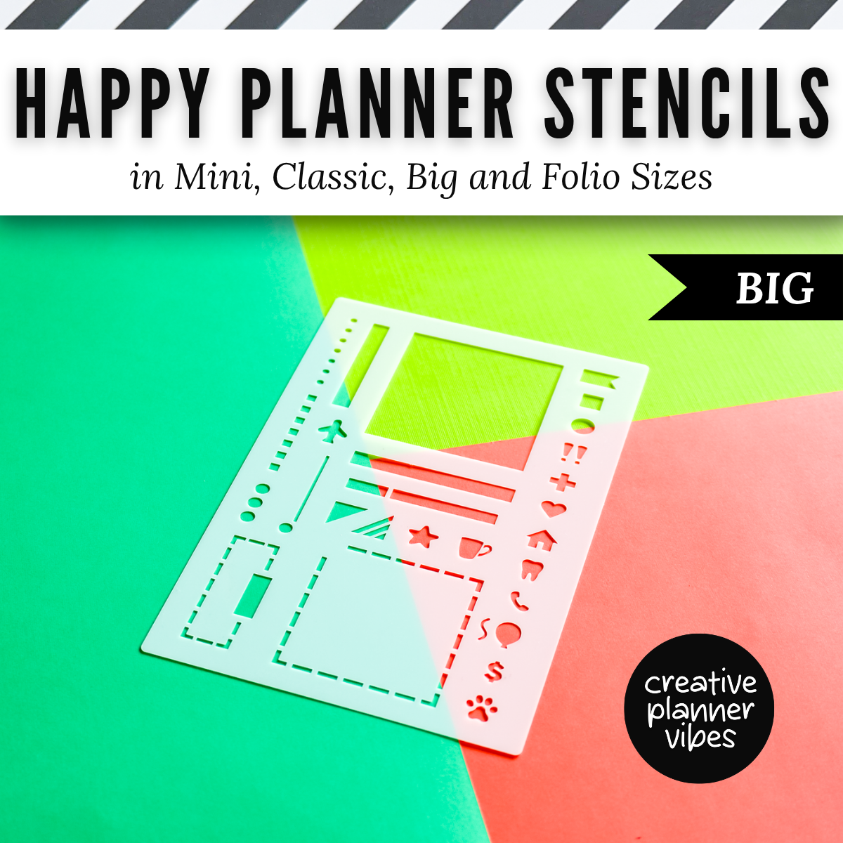 Happy Planner Stencils in Mini, Classic, Big, and Folio Sizes image 5