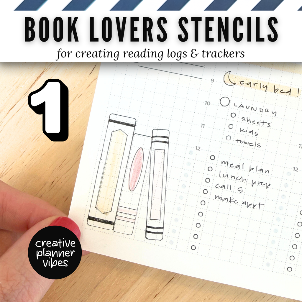 Book Lover's Reading Log Stencil image 6