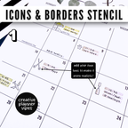 Icons and Borders Stencils image 7