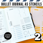Bullet Journal Stencils and Full Page Templates image 8