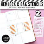 Hemlock & Oak A5 Minimalist Planner Stencils and Full Page Templates image 12